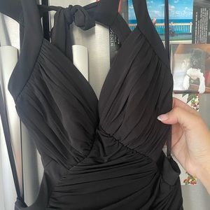 BCBG maxazria black gown cutout sides and back